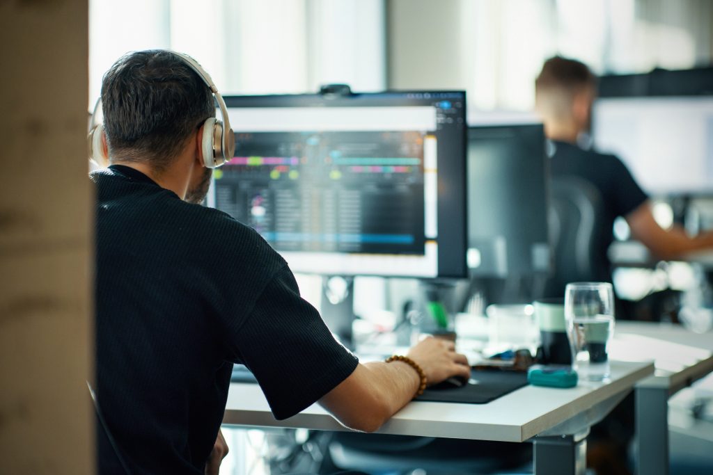 employees working on data-driven projects