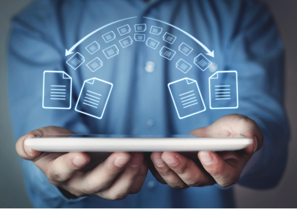 man holding tablet planning etl process steps